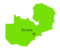 Замбия - уменьшенная карта