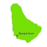 Барбадос - уменьшенная карта