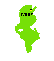 Тунис - уменьшенная карта