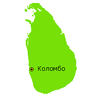 Шри-Ланка - уменьшенная карта